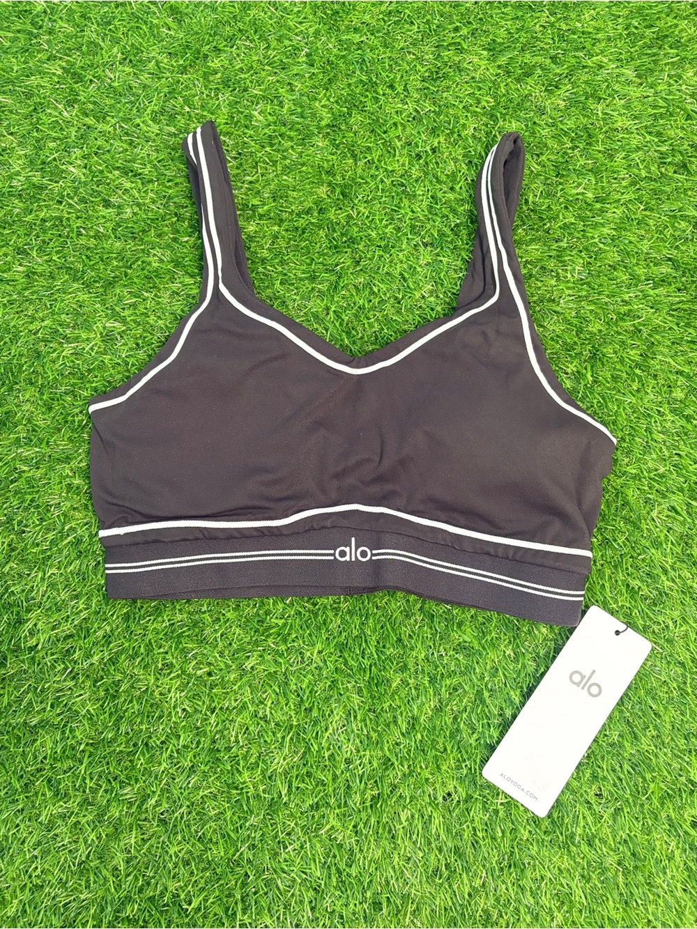 Alo Yoga Set Black 2-Piece Women’s medium Sports Bra & Leggings activewear - Picture 2 of 9